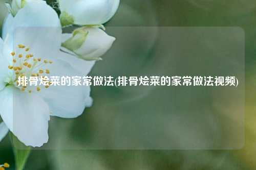 排骨烩菜的家常做法(排骨烩菜的家常做法视频)