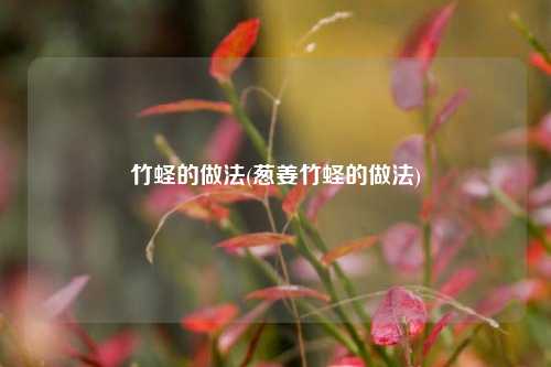 竹蛏的做法(葱姜竹蛏的做法)