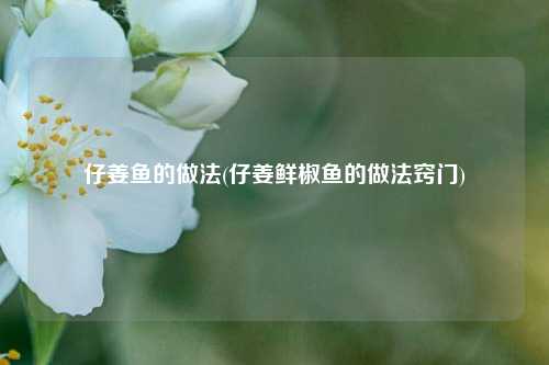 仔姜鱼的做法(仔姜鲜椒鱼的做法窍门)